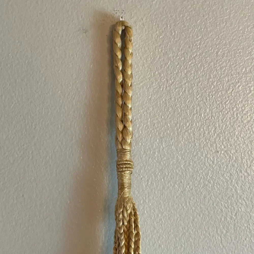 Vintage Bangladesh Hand-Made Macrame Plant Hanger 43” Boho Bohemian